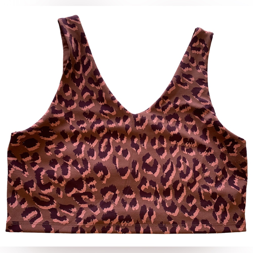 OFFLINE by Aerie Leopard Jacquard Longline sports bra - Large